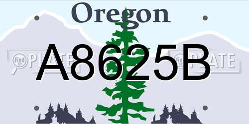 A8625B Oregon License Plate