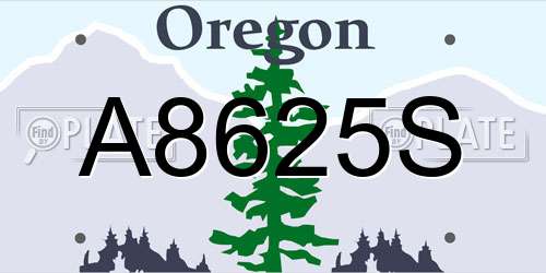 A8625S Oregon License Plate