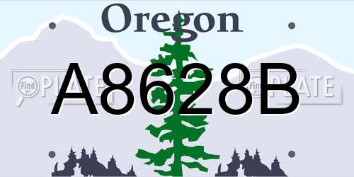 A8628B Oregon License Plate