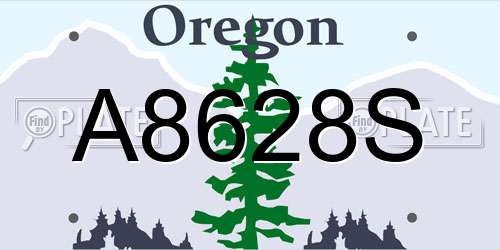 A8628S Oregon License Plate