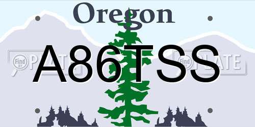 A86TSS Oregon License Plate