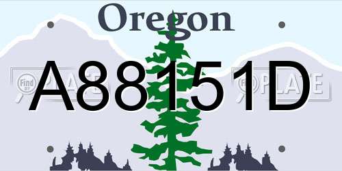 A88151D Oregon License Plate