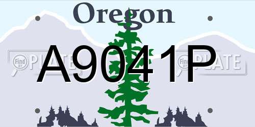 A9041P Oregon License Plate