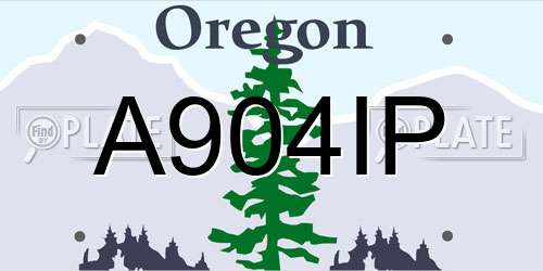 A904IP Oregon License Plate