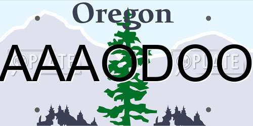 AAAODOO Oregon License Plate