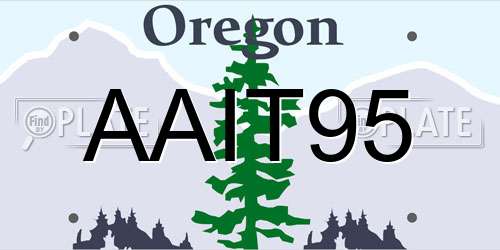 AAIT95 Oregon License Plate