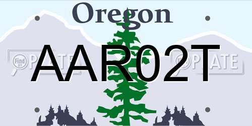 AAR02T Oregon License Plate