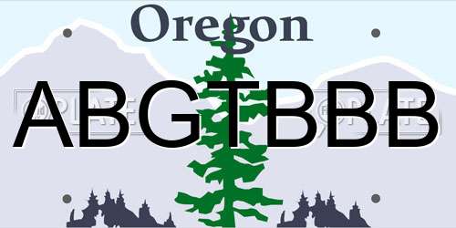 ABGTBBB Oregon License Plate