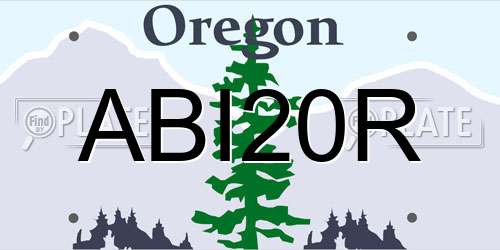 ABI20R Oregon License Plate
