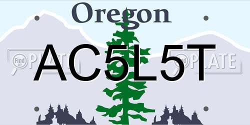AC5L5T Oregon License Plate