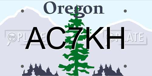 AC7KH Oregon License Plate