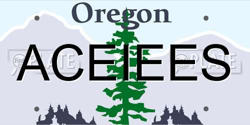 ACEIEES Oregon License Plate