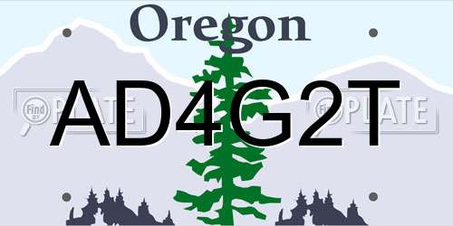 AD4G2T Oregon License Plate