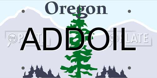 ADDOIL Oregon License Plate