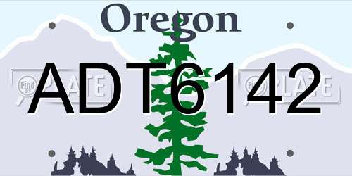 ADT6142 Oregon License Plate