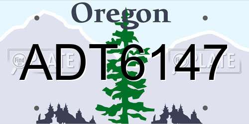 ADT6147 Oregon License Plate