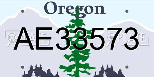 AE33573 Oregon License Plate