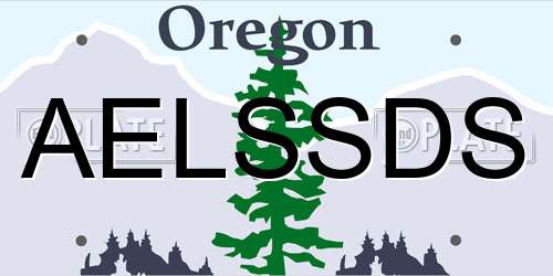 AELSSDS Oregon License Plate