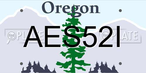 AES52I Oregon License Plate