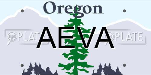 AEVA Oregon License Plate