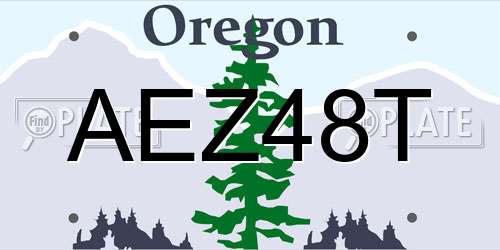 AEZ48T Oregon License Plate