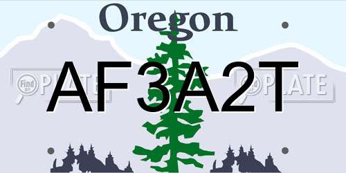 AF3A2T Oregon License Plate