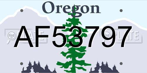 AF53797 Oregon License Plate