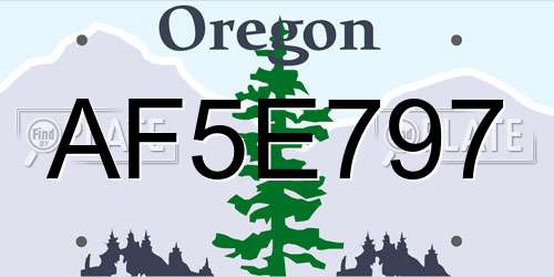 AF5E797 Oregon License Plate