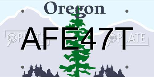 AFE47T Oregon License Plate