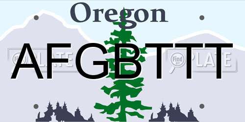 AFGBTTT Oregon License Plate