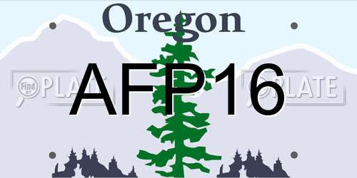 AFP16 Oregon License Plate