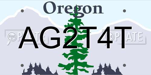 AG2T4T Oregon License Plate