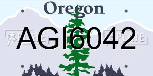AGI6042 Oregon License Plate