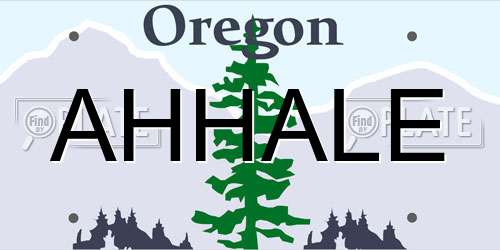 AHHALE Oregon License Plate