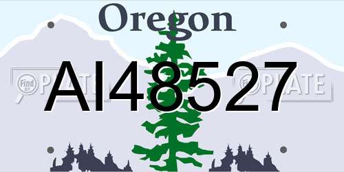 AI48527 Oregon License Plate
