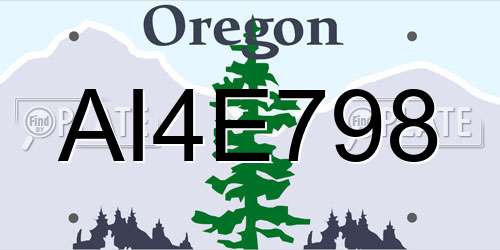AI4E798 Oregon License Plate