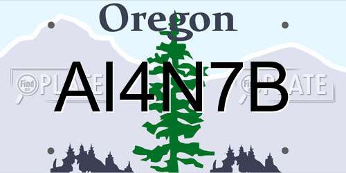 AI4N7B Oregon License Plate