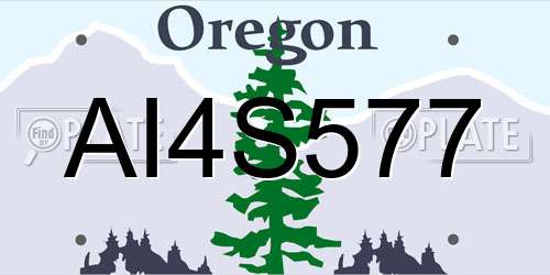 AI4S577 Oregon License Plate