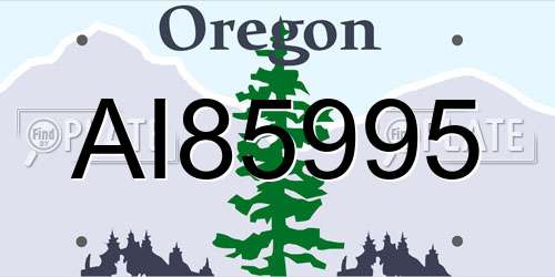 AI85995 Oregon License Plate