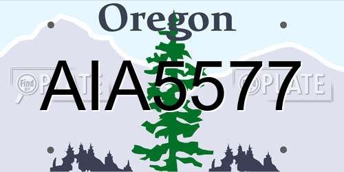 AIA5577 Oregon License Plate