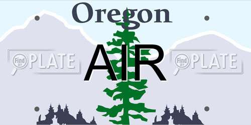 AIR Oregon License Plate