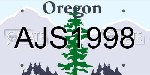 AJS1998 Oregon License Plate