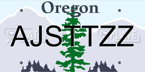 AJSTTZZ Oregon License Plate