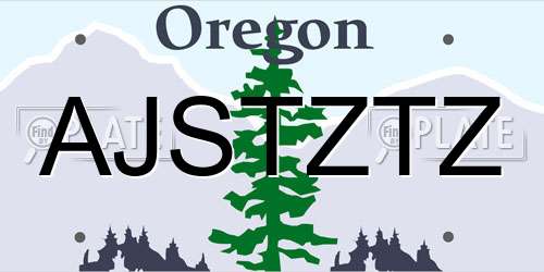 AJSTZTZ Oregon License Plate
