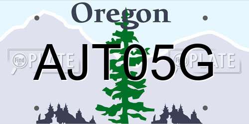 AJT05G Oregon License Plate