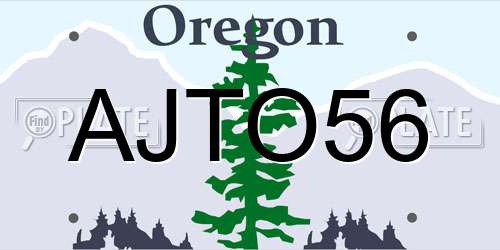 AJTO56 Oregon License Plate