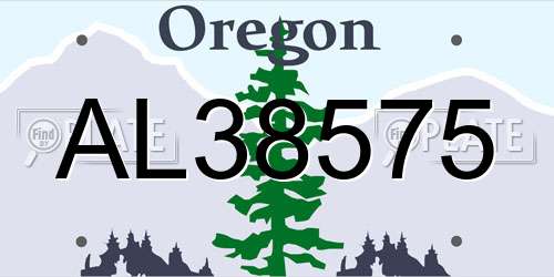 AL38575 Oregon License Plate
