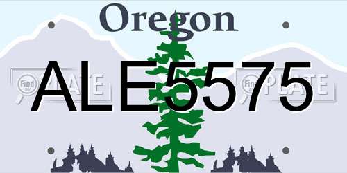 ALE5575 Oregon License Plate