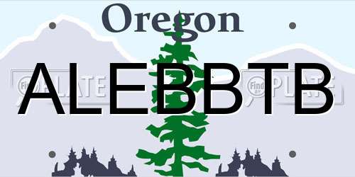 ALEBBTB Oregon License Plate