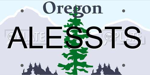 ALESSTS Oregon License Plate